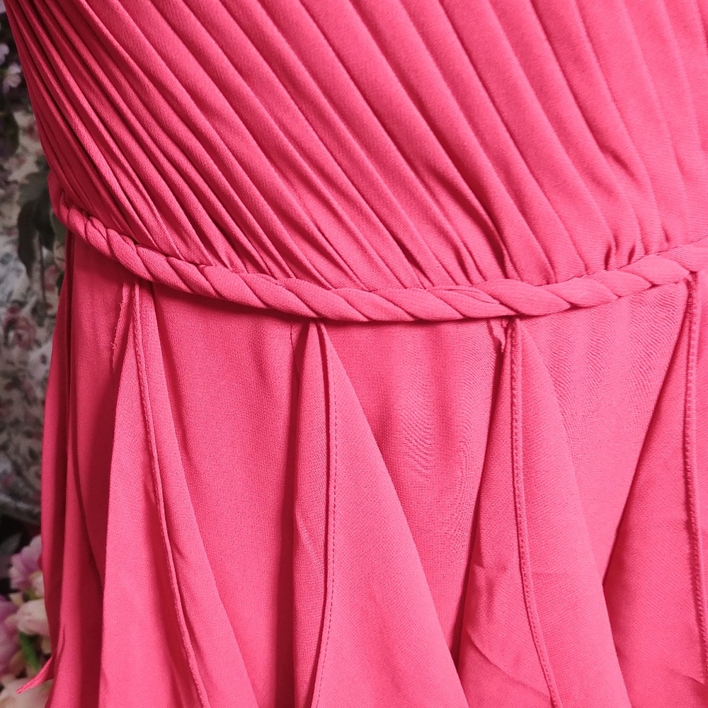 RED RUFFLE SUMMER DRESS SZ 10 - Picture 7 of 8